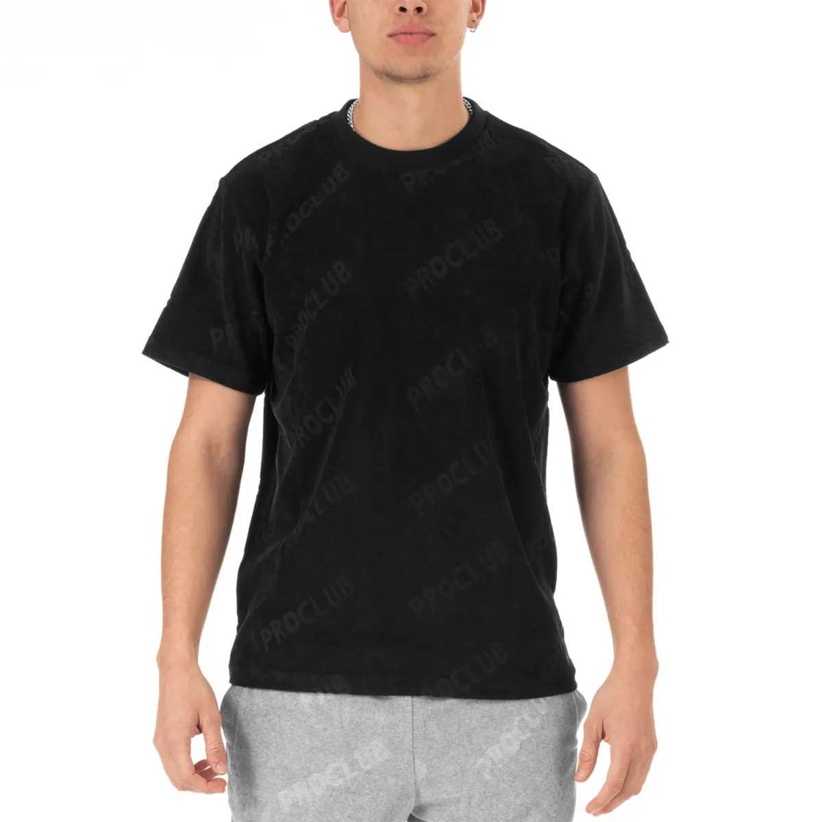 [11pc0702a] Pro Club Men's Comfort Terry Cloth Tee 3