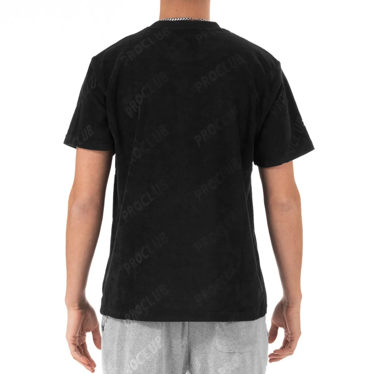 [11pc0702a] Pro Club Men's Comfort Terry Cloth Tee 1
