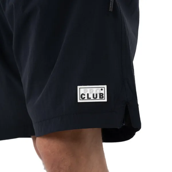 [13pc0504] Pro Club Men's Performance Stretch Nylon Active Short - 5 1/2 Inch Inseam - Black