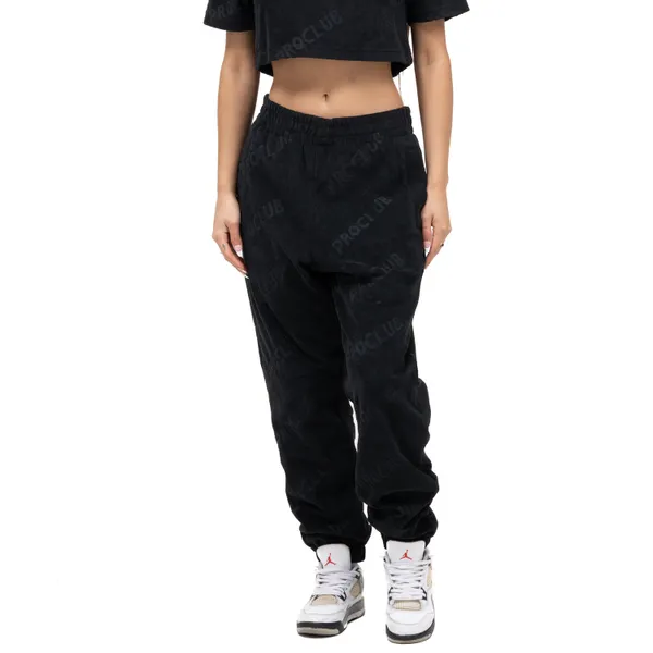 [11pc0407a] Pro Club Unisex Comfort Terry Cloth Sweatpant - Black
